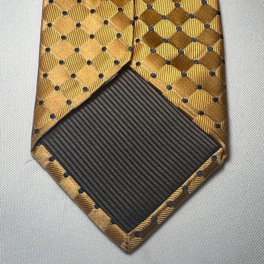 Nordstrom Yellow and Black Geometric Silk Tie
